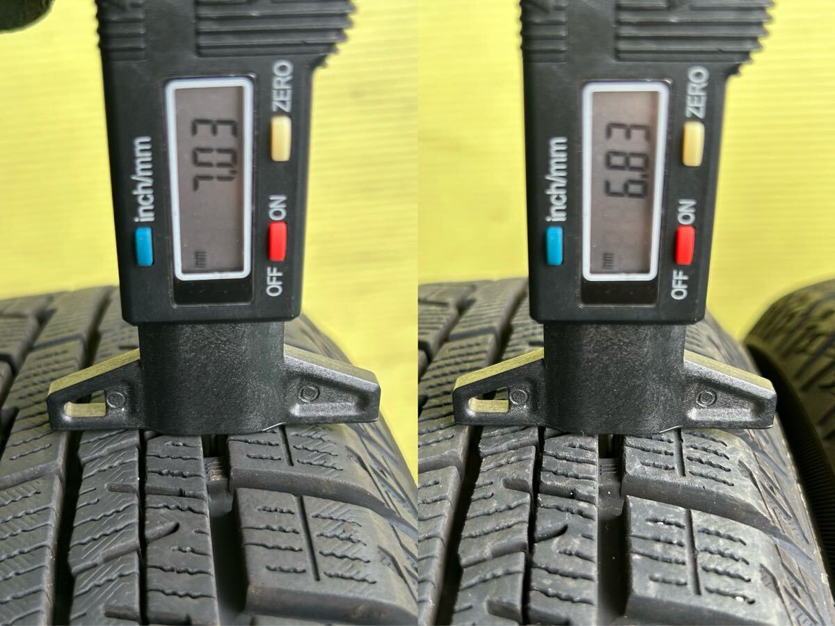 155/65R14 2021年スタッドレス ヨコハマice GUARD IG60 タイヤアルミセット　4穴 PCD100 ET+45 14×4.5J ハブ73mm軽自動車_画像3