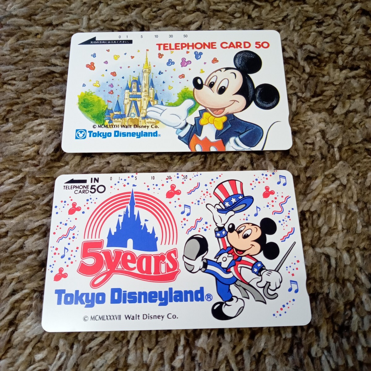  не использовался товар телефонная карточка продажа комплектом Disney 2 шт. комплект телефонная карточка 