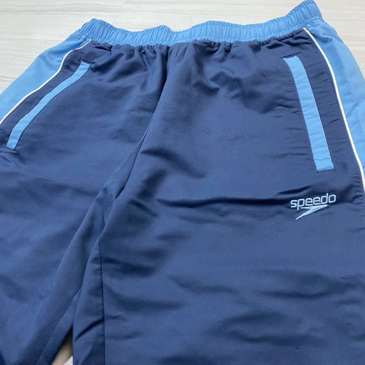 TR0618 speedo スピード　MIZUNO MIZUNO ハーフパンツ　ジャージ　 スポーツ トレーニング 短パン　ウエストイージー　ネイビー　S