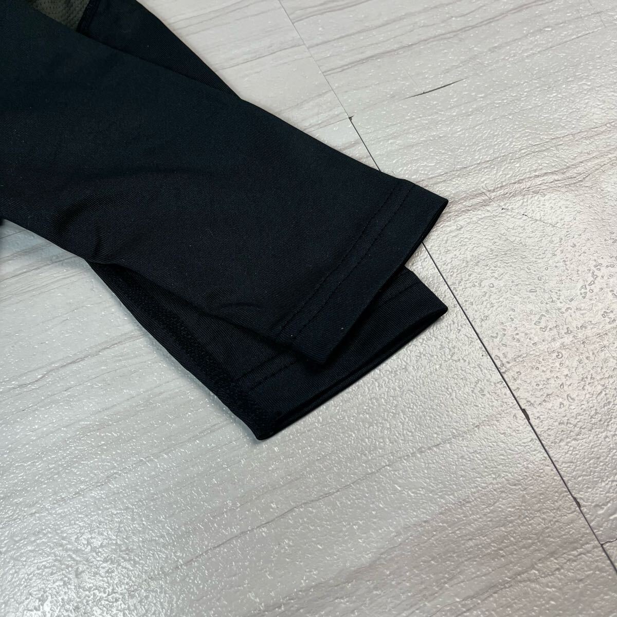 (TK-0621) OAKLEY オークリー 長袖Tシャツ スポーツウェア メッシュ素材 モックネック ハイネック インナーウェア ブラック M