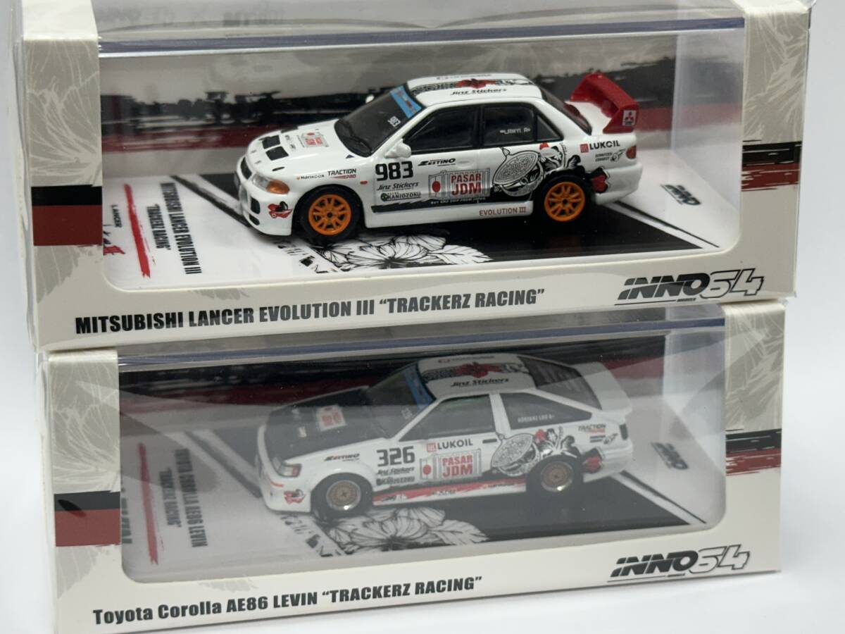 イノモデル 1/64 トヨタ AE86 & ランサーエボリューション 3 絶版 イノモデル 1/64 トヨタ カローラ AE86 レビン 三菱 ランサー