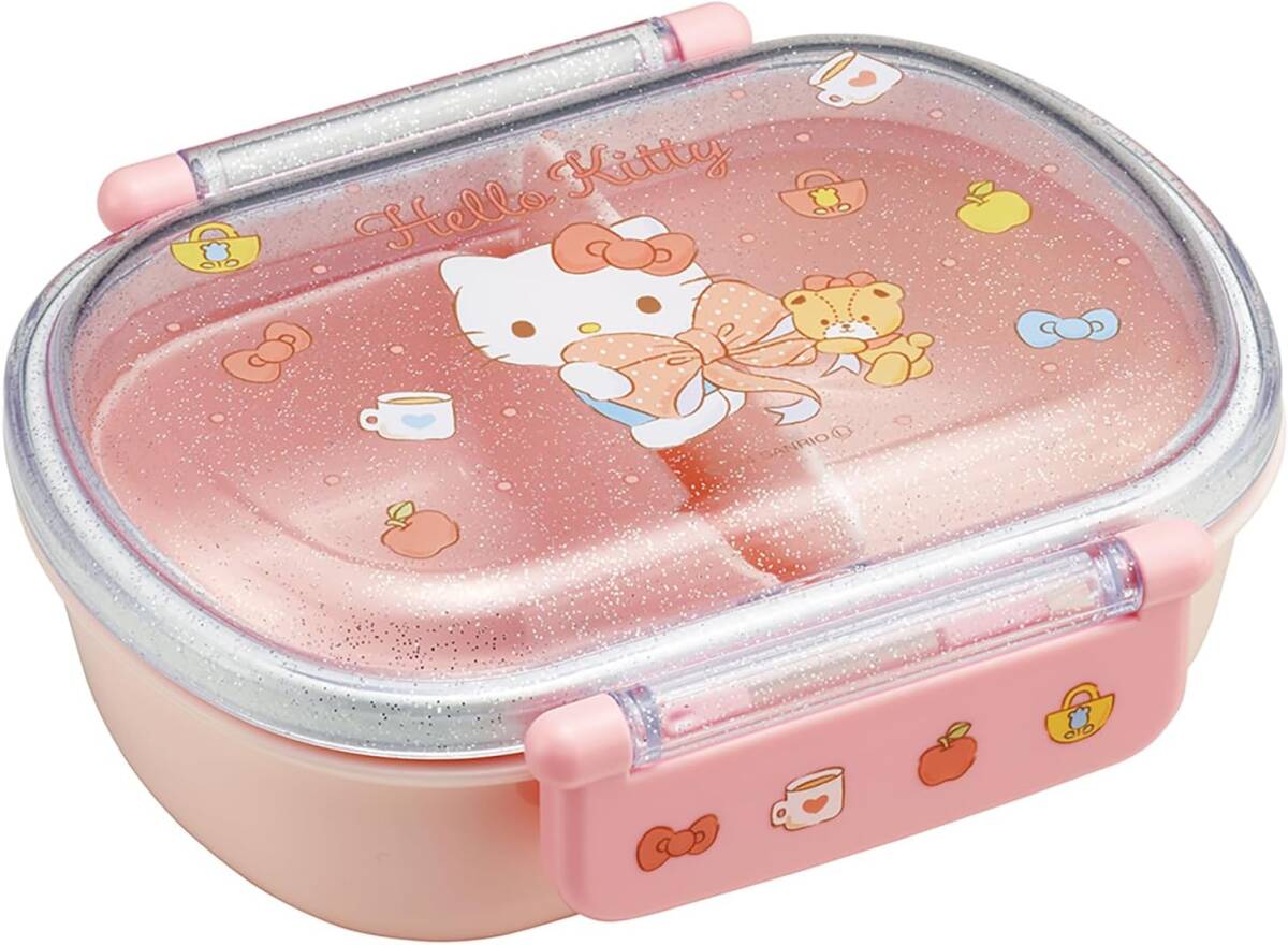 新品未開封◆Skaterお弁当箱3点セット◆ハローキティサンリオ360mlランチボックスお箸トリオセット巾着子供キッズ女の子ピンク日本製_画像4