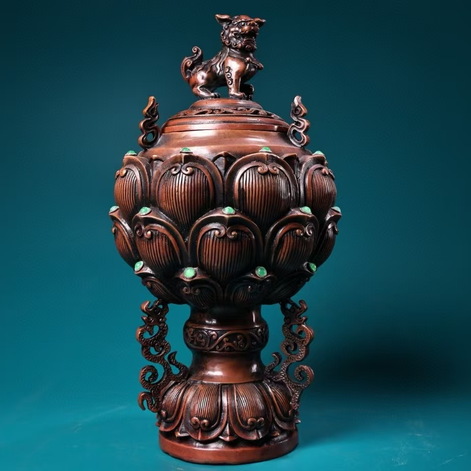 香炉 浮彫り招財進宝挿す香炉 香道具 仏堂香炉 銅製品 工芸品 置物 香炉 浮彫り招財進宝挿す香炉 香道具 仏堂香炉 銅製品 工芸品