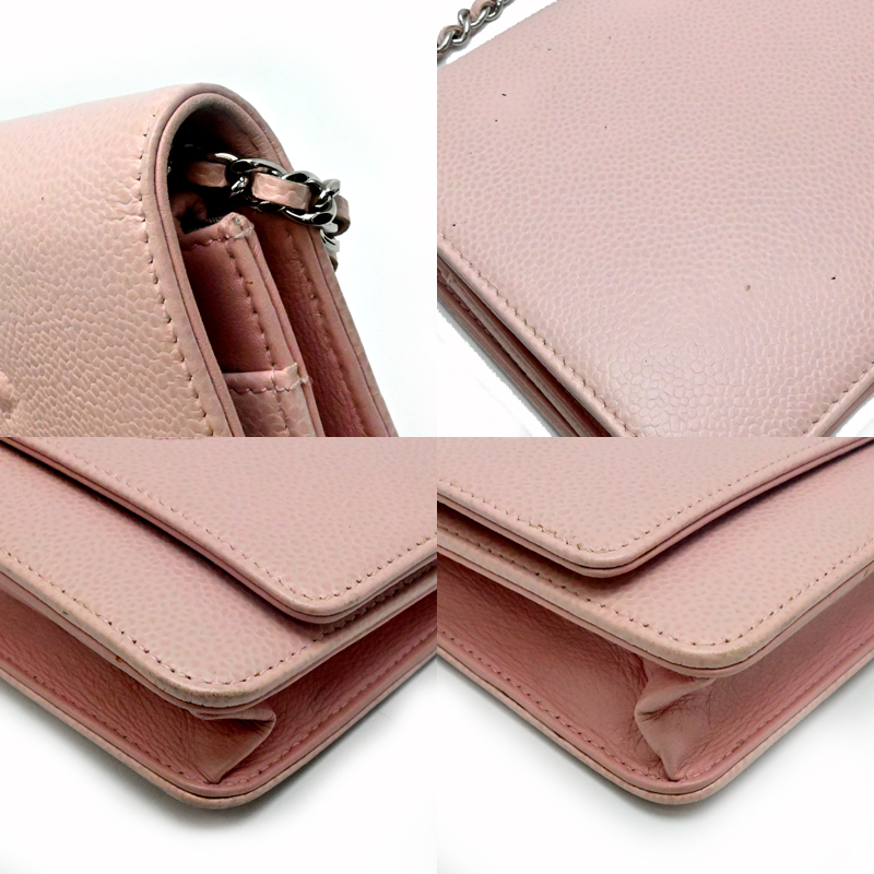 ［銀座店］LOUIS VUITTON LV ルイ?ヴィトン ココマーク チェーン ウォレット A48654 ショルダーバッグ キャビアスキン DH87582