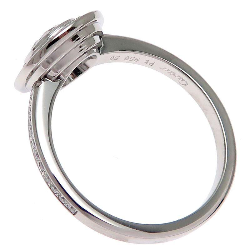 ［飯能本店］CARTIER カルティエ #50 0.61ct ダイヤモンド ダムール リング?指輪 Pt950プラチナ 10號 レディース DH87836