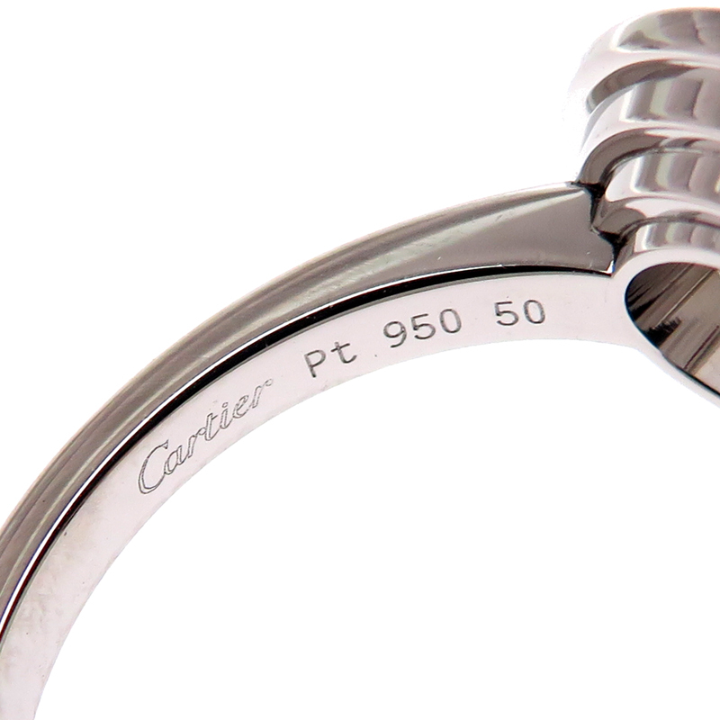 ［飯能本店］CARTIER カルティエ #50 0.61ct ダイヤモンド ダムール リング?指輪 Pt950プラチナ 10號 レディース DH87836