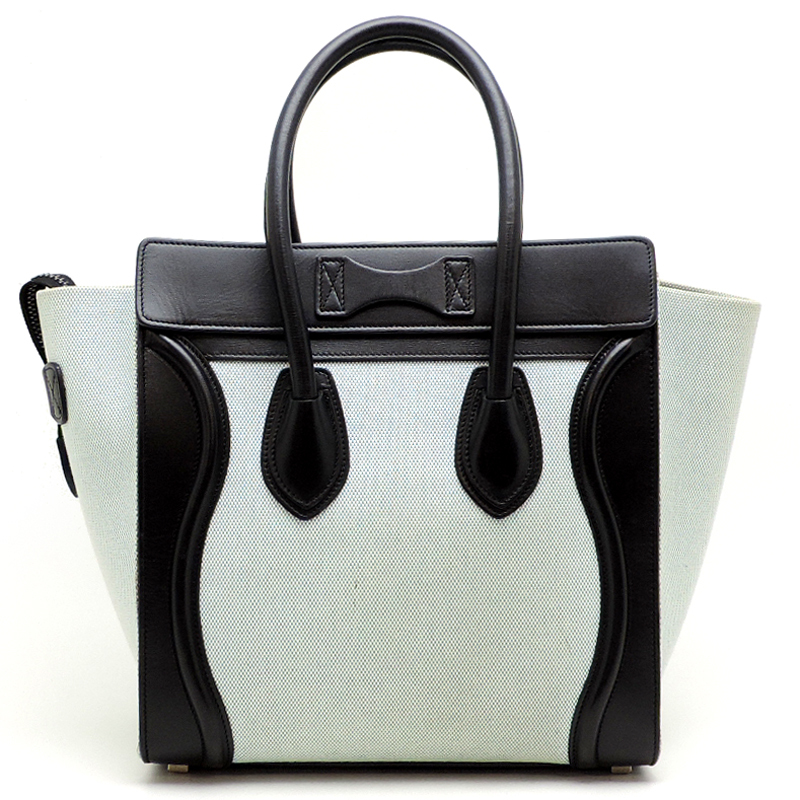 ［飯能本店］CELINE セリーヌ ラゲージ マイクロショッパー 167792AQ1 ハンドバッグ キャンバス アクア (ブルー系) レディース DH83491