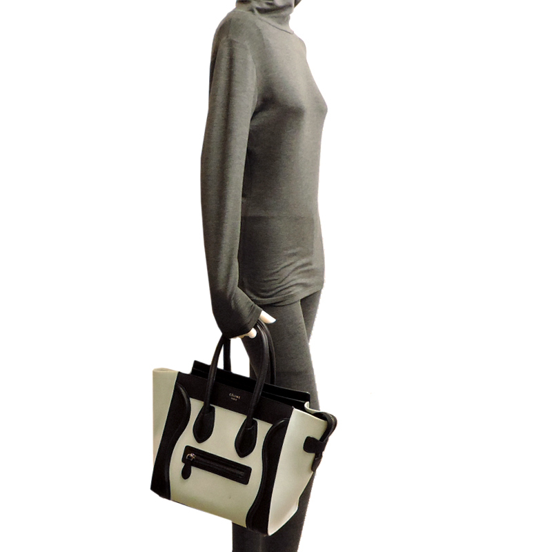 ［飯能本店］CELINE セリーヌ ラゲージ マイクロショッパー 167792AQ1 ハンドバッグ キャンバス アクア (ブルー系) レディース DH83491