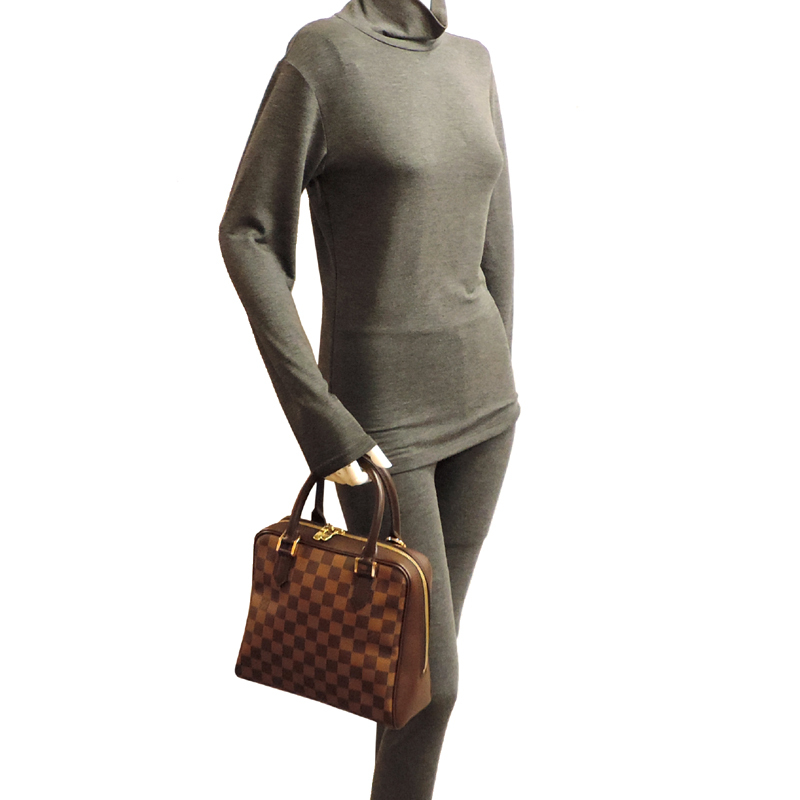 ［飯能本店］LOUIS VUITTON LV ルイ?ヴィトン ブレラ N51150 (廃番) ハンドバッグ ダミエ エベヌ (ブラウン系) レディース DH78758