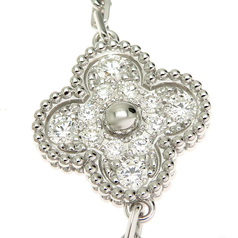 [ Гиндза магазин ]Van Cleef & Arpels Van Cleef & Arpels бриллиант Vintage aru рукоятка bla5 узор браслет DH87657
