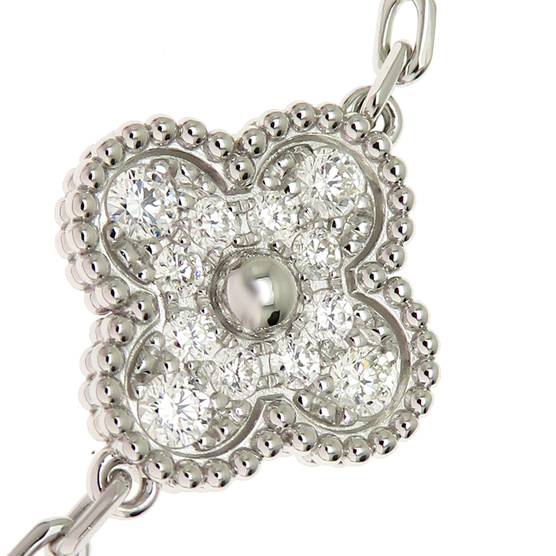 [ Гиндза магазин ]Van Cleef & Arpels Van Cleef & Arpels бриллиант Vintage aru рукоятка bla5 узор браслет DH87657