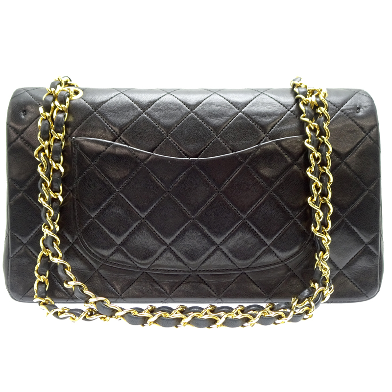［飯能本店］CHANEL シャネル マトラッセ 25 A01112 ショルダーバッグ ラムスキン ブラック レディース DH87942