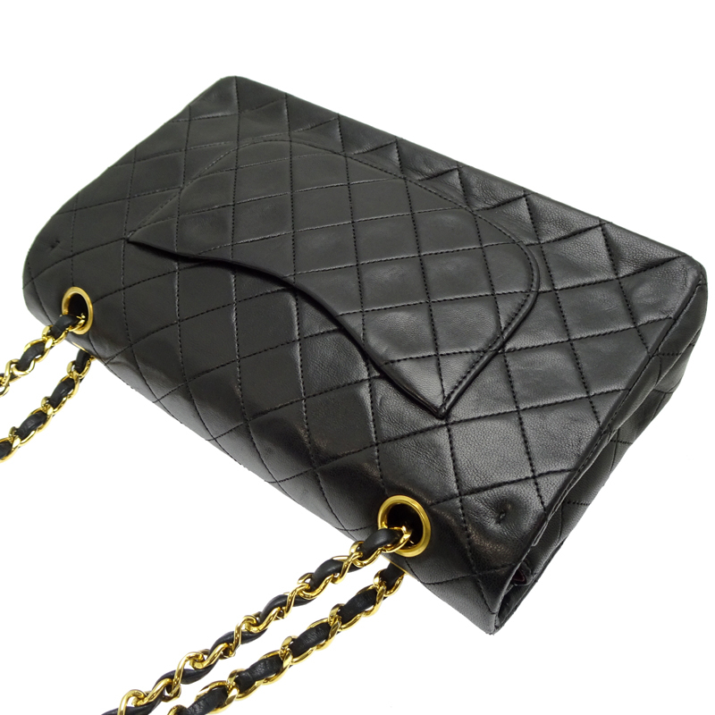 ［飯能本店］CHANEL シャネル マトラッセ 25 A01112 ショルダーバッグ ラムスキン ブラック レディース DH87942