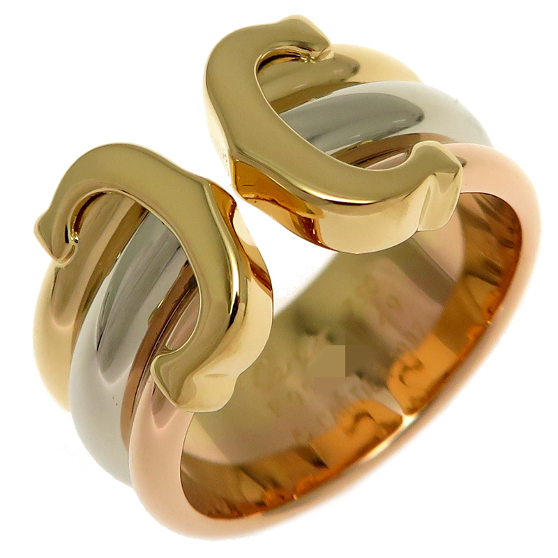 ［銀座店］CARTIER カルティエ #49 C2 ドゥーブルC LM リング?指輪 750イエローゴールド 9.5號(hào) レディース DH87638