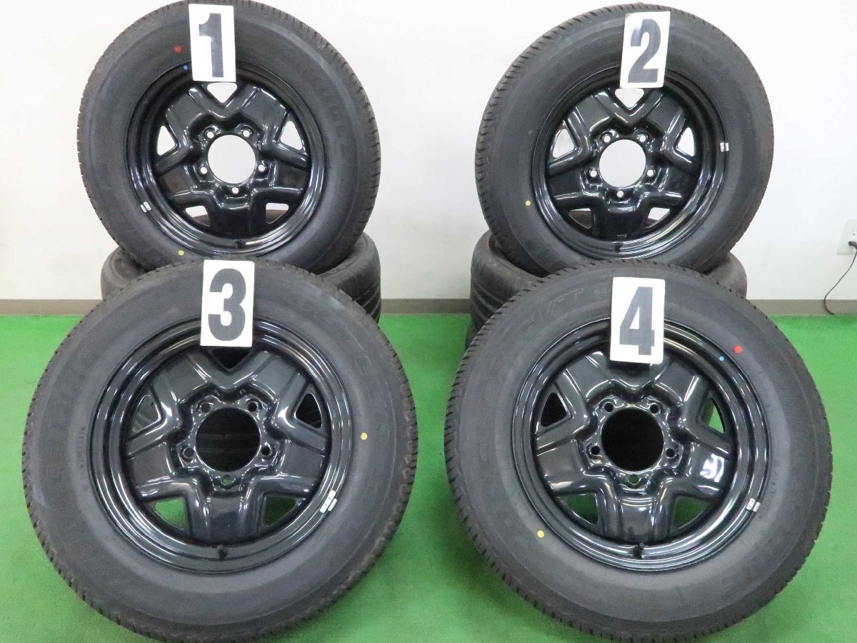 4шт.@ Suzuki Jimny JB64W чистая сталь 16 дюймовый 5.5J 5H 139.7 радиальный Bridgestone Durer H/T 684Ⅱ 2022 год 175/80R16 металлический подбородок 