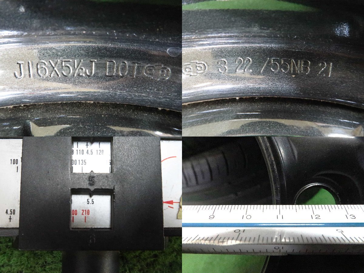 4шт.@ Suzuki Jimny JB64W чистая сталь 16 дюймовый 5.5J 5H 139.7 радиальный Bridgestone Durer H/T 684Ⅱ 2022 год 175/80R16 металлический подбородок 