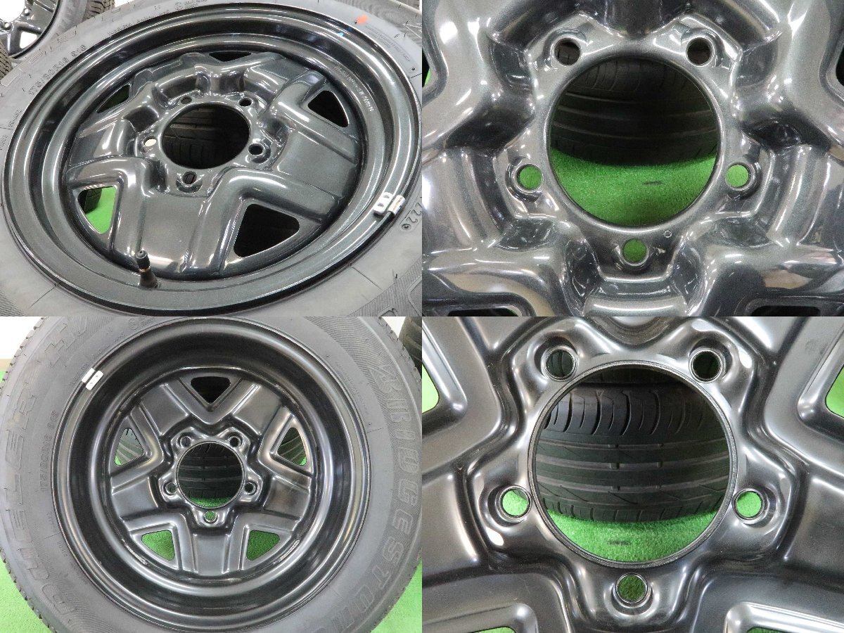 4шт.@ Suzuki Jimny JB64W чистая сталь 16 дюймовый 5.5J 5H 139.7 радиальный Bridgestone Durer H/T 684Ⅱ 2022 год 175/80R16 металлический подбородок 