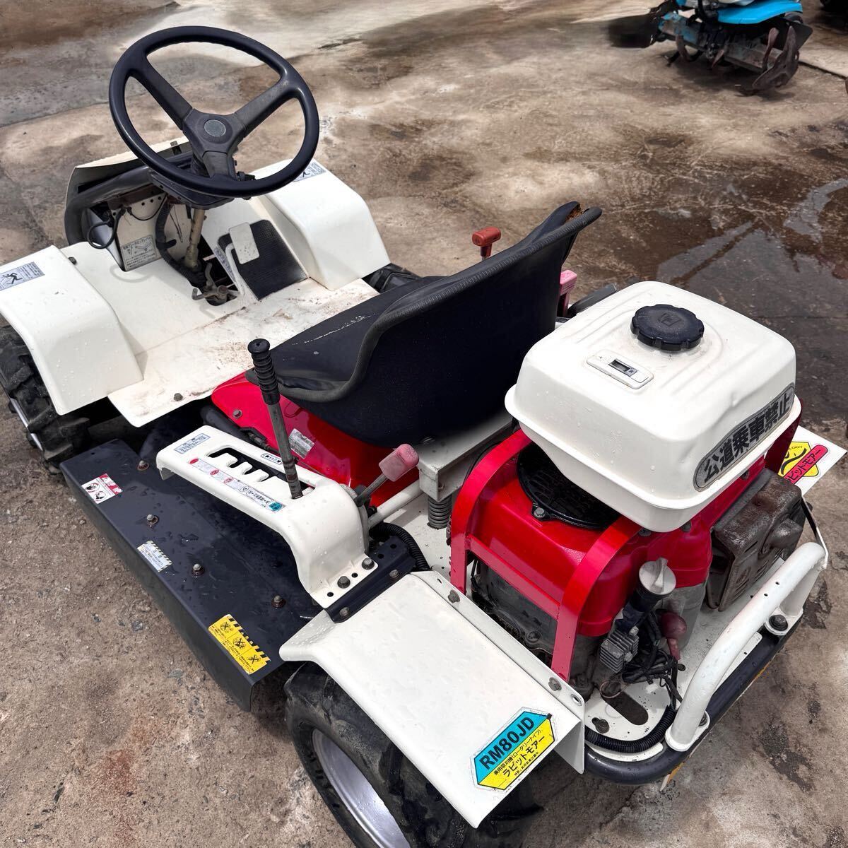 【動畫あり】 乗用草刈機 オーレック ラビットモアー RM80JD 草刈機 乗用モア ロータリーモア HONDA エンジン 11馬力 モア 中古 山形より