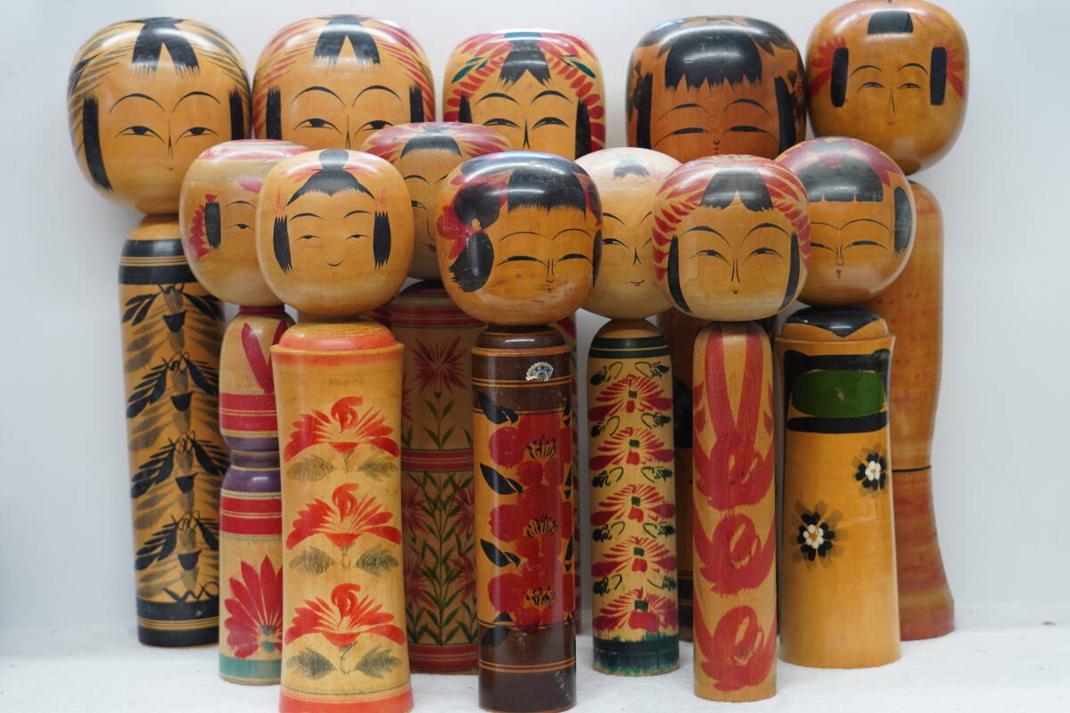* Showa Retro традиция kokeshi произведение kokeshi очень большой высота примерно 36cm~46cm совместно 12 пункт традиция прикладное искусство японская кукла горячие источники земля производство украшение *1 включение в покупку не возможно 