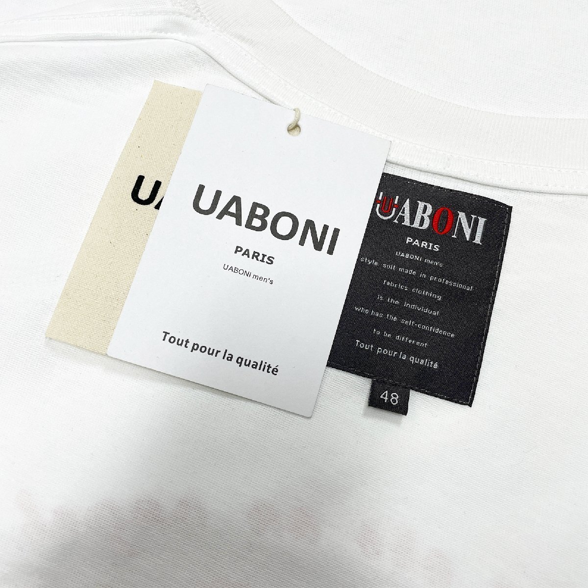  высококлассный EU производства & обычная цена 2 десять тысяч *UABONI*Paris* короткий рукав футболка *yuaboni* Париж departure * прекрасное качество вентиляция тонкий шт . кий pido cut and sewn унисекс лето M/46