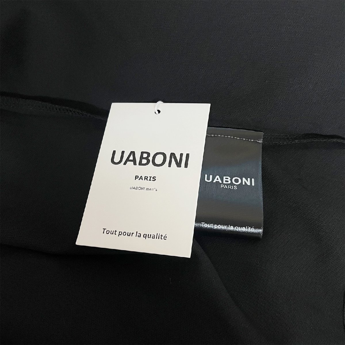 高級EU制＆定価7萬◆UABONI*Paris*上下セット*ユアボニ*パリ発◆綿混 ソフト 通気 丸首 イージーパンツ 半袖 Tシャツ スポーツ 夏 M/46