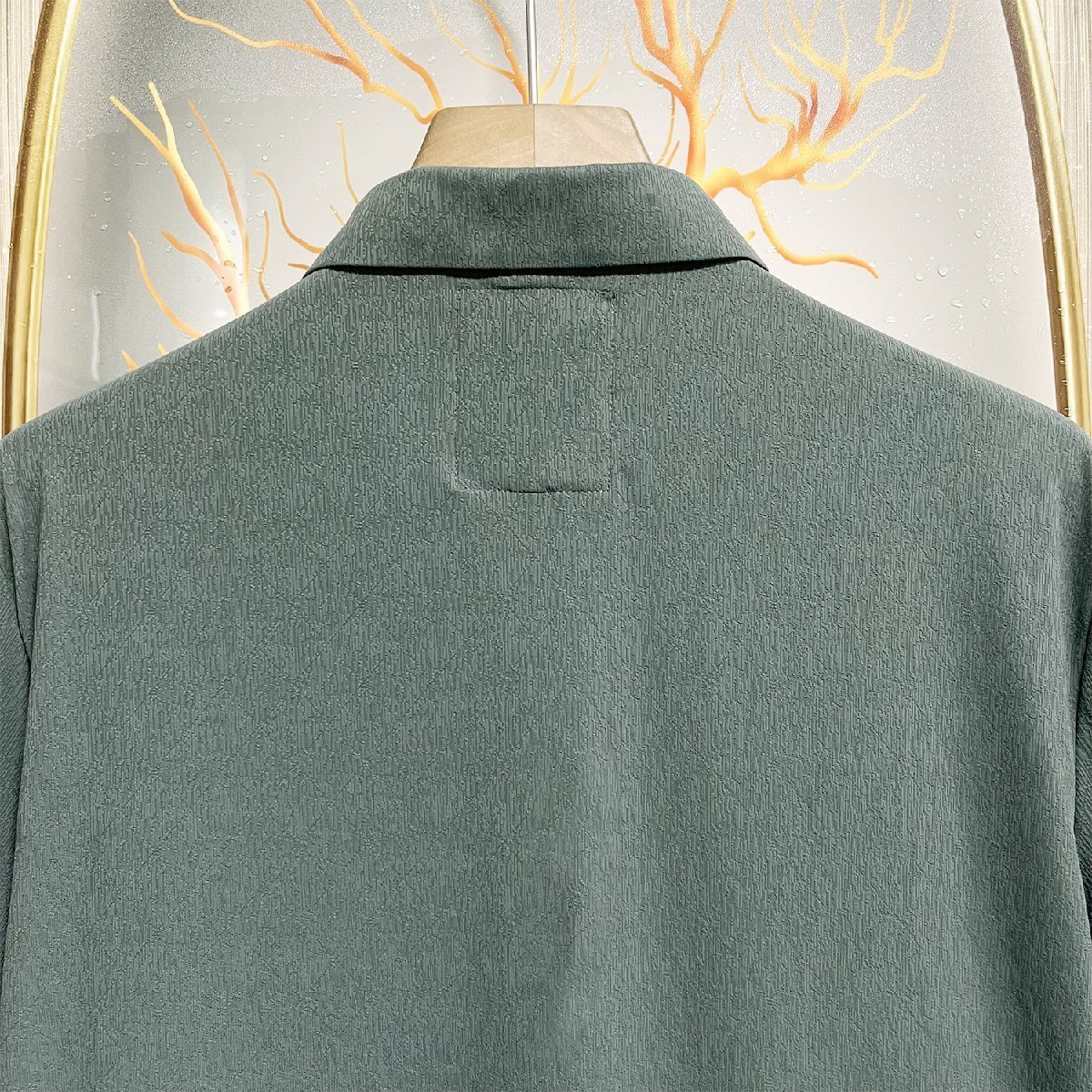 上品EU制＆定価2萬◆UABONI*Paris*半袖ポロシャツ*ユアボニ*パリ発◆シルク混 通気 柔らか トップス ビジネス ゴルフ メンズ 夏 2XL/52