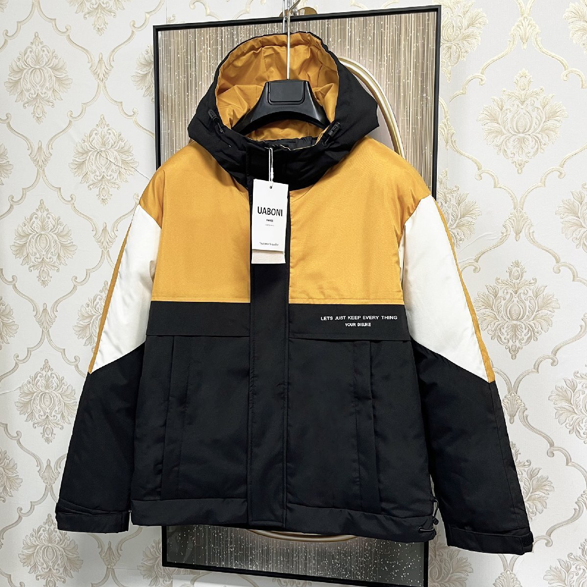 ★★人気新作EU制&定価8萬◆UABONI*Paris*ダウンジャケット*ユアボニ*パリ発◆ダックダウン90％ 厚手 防寒防風(fēng) フード付き オシャレ 2XL