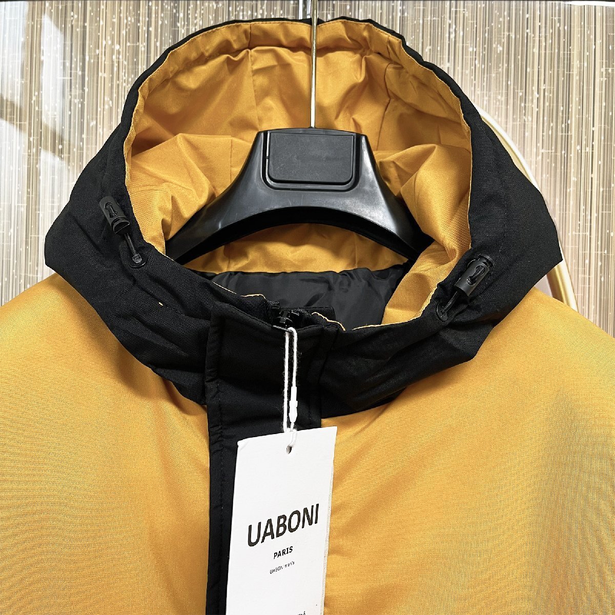 ★★人気新作EU制&定価8萬◆UABONI*Paris*ダウンジャケット*ユアボニ*パリ発◆ダックダウン90％ 厚手 防寒防風(fēng) フード付き オシャレ 2XL