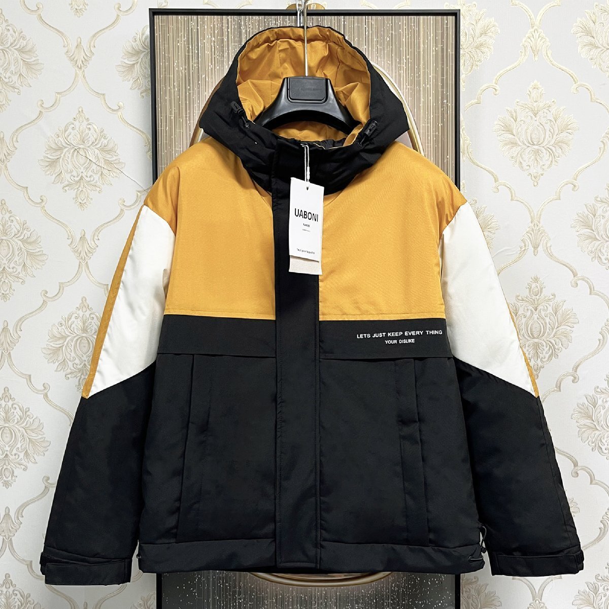 ★★人気新作EU制&定価8萬◆UABONI*Paris*ダウンジャケット*ユアボニ*パリ発◆ダックダウン90％ 厚手 防寒防風(fēng) フード付き オシャレ 2XL
