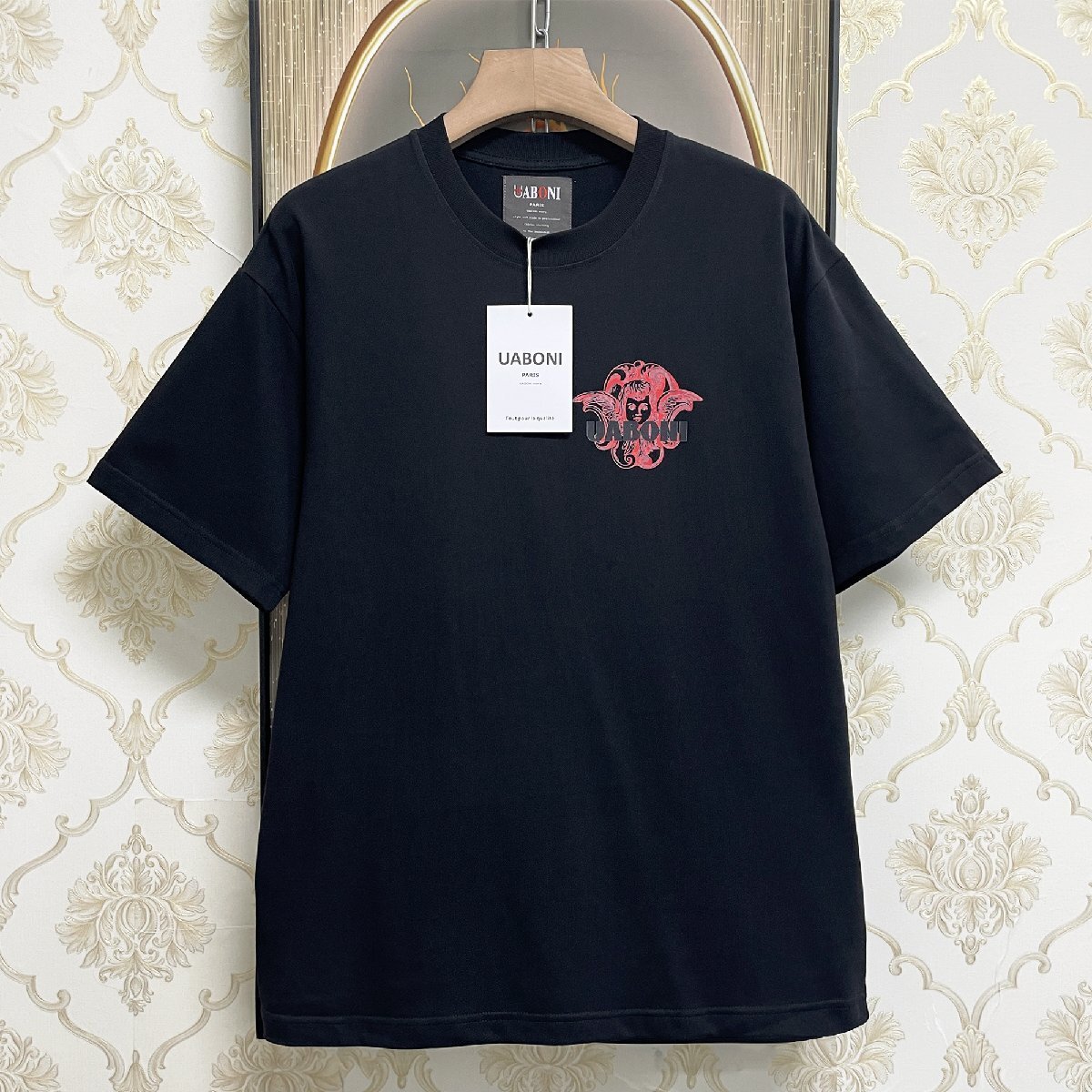 新作EU制＆定価2萬(wàn)◆UABONI*Paris*半袖Tシャツ*ユアボニ*パリ発◆上質(zhì) 通気 薄手 個(gè)性 キューピッド カットソー ユニセックス 夏 2XL/52