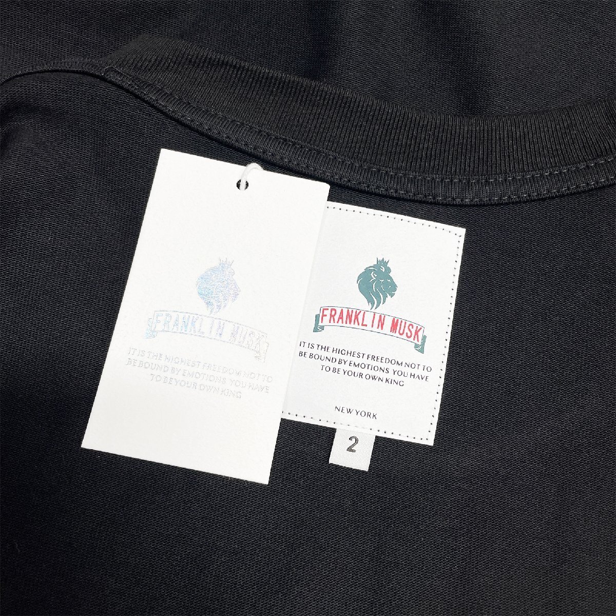 超人気?半袖Tシャツ 定価2萬(wàn) FRANKLIN MUSK?アメリカ?ニューヨーク発 薄手 通気 吸汗 個(gè)性 スウェット カットソー 笑顔 夏 日常 サイズ4