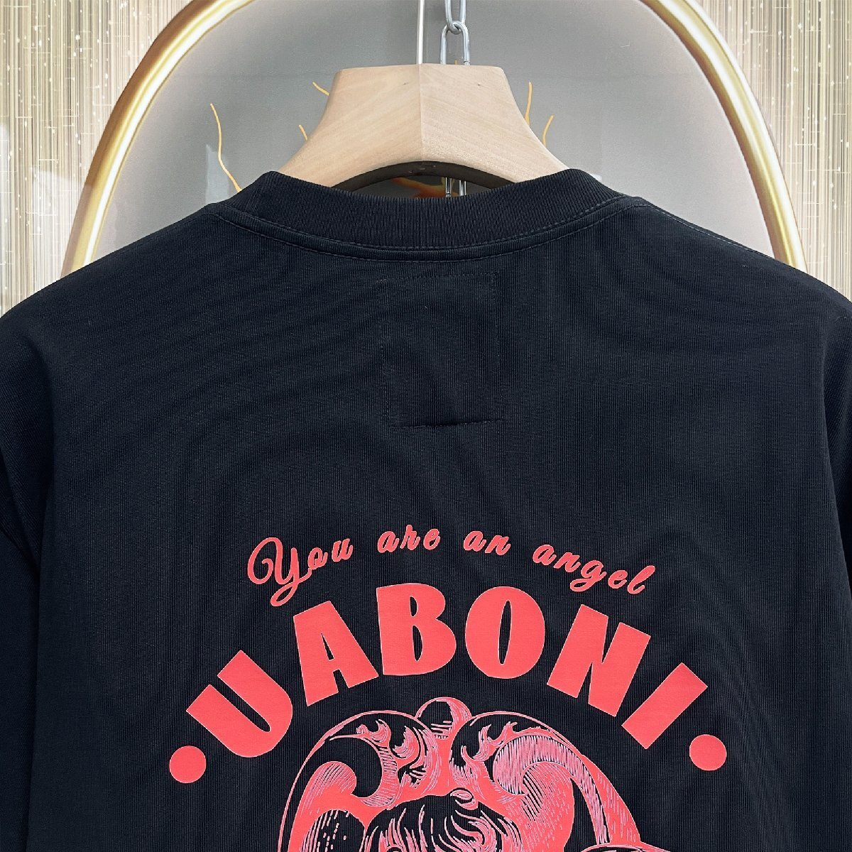 新作EU制＆定価2萬(wàn)◆UABONI*Paris*半袖Tシャツ*ユアボニ*パリ発◆上質(zhì) 通気 薄手 個(gè)性 キューピッド カットソー ユニセックス 夏 2XL/52