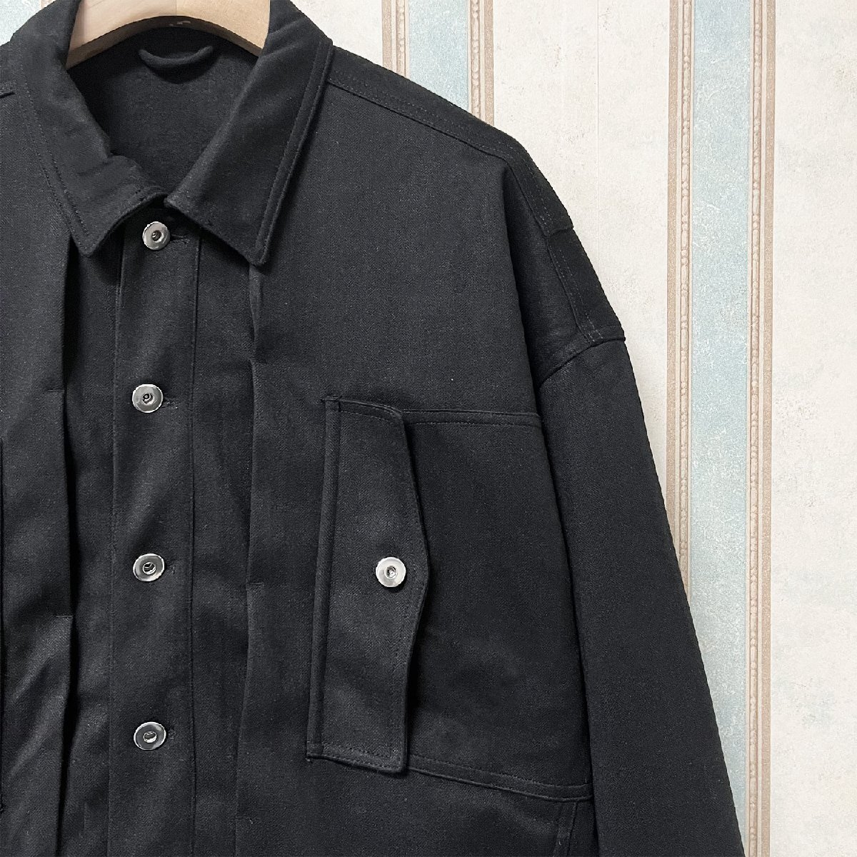 上級(jí) 定価7萬(wàn) FRANKLIN MUSK?アメリカ?ニューヨーク発 ジャケット カシミア100% 柔らかい 無(wú)地 ブルゾン カジュアル 春秋 通勤 サイズ1