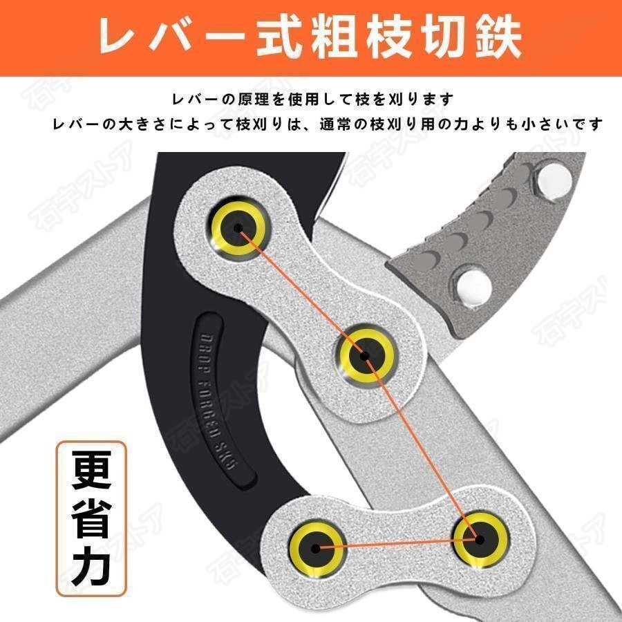 園蕓用ばさみ 太枝切鋏 切斷徑55mm 強(qiáng)力型 剪定ばさみ テコ式伸縮長さ69-103cｍ 高枝切りバサミ 趣味の園蕓用品 替刃付き鋏 shw185