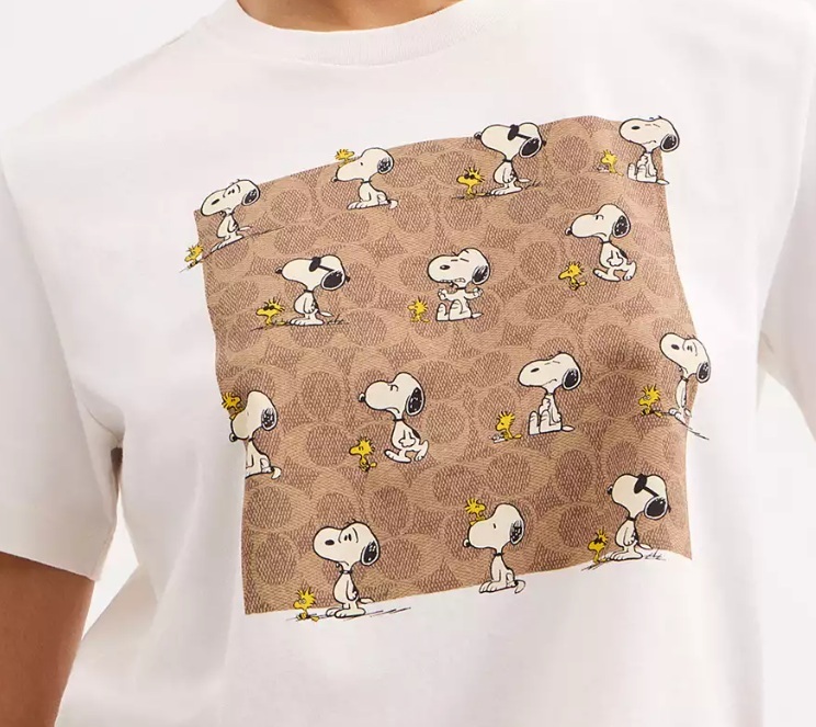 【Coach】コーチ X ピーナッツ 可愛いスヌーピー♪ Tシャツ とっても可愛い 大人気 COACH コーチ X ピーナッツ 限定コラボ