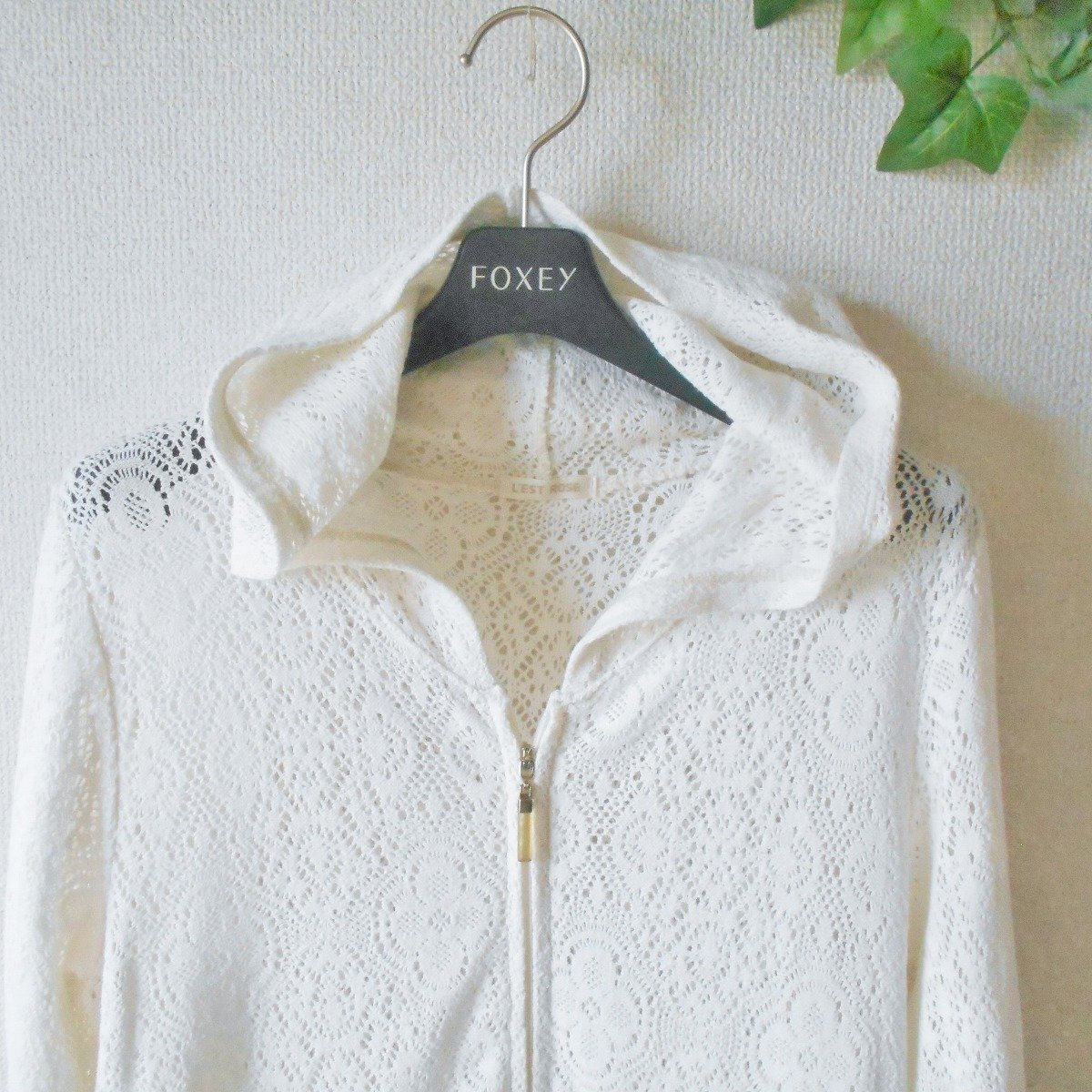 レストローズ LEST ROSE ジップアップ パーカー レディース 2 レース フリル 春 夏_画像2