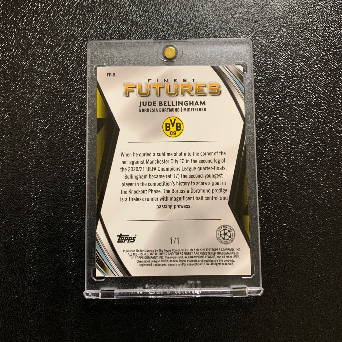 2022 topps finest soccer jude belimgham superfractor 1of1 1枚限定?。?/1）ベリンガム イングランド代表 レアル?マドリード スパフラ