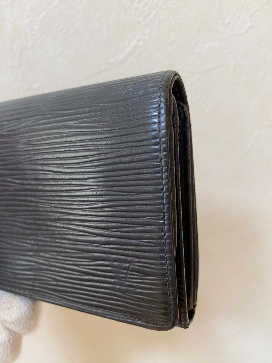 1円スタート！ ルイヴィトン LOUISVUITTON エピ 財布ブラック