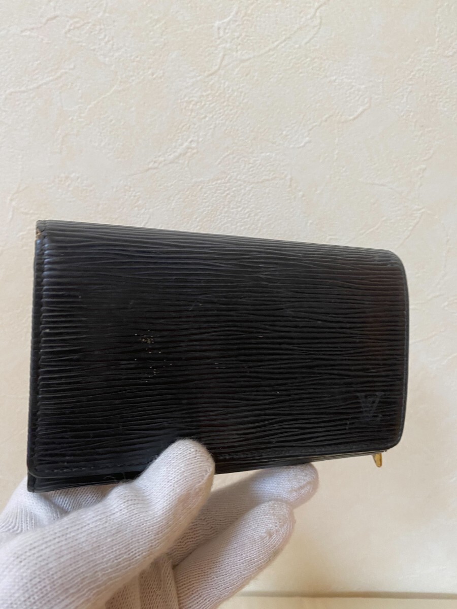 1円スタート！ ルイヴィトン LOUISVUITTON エピ 財布ブラック
