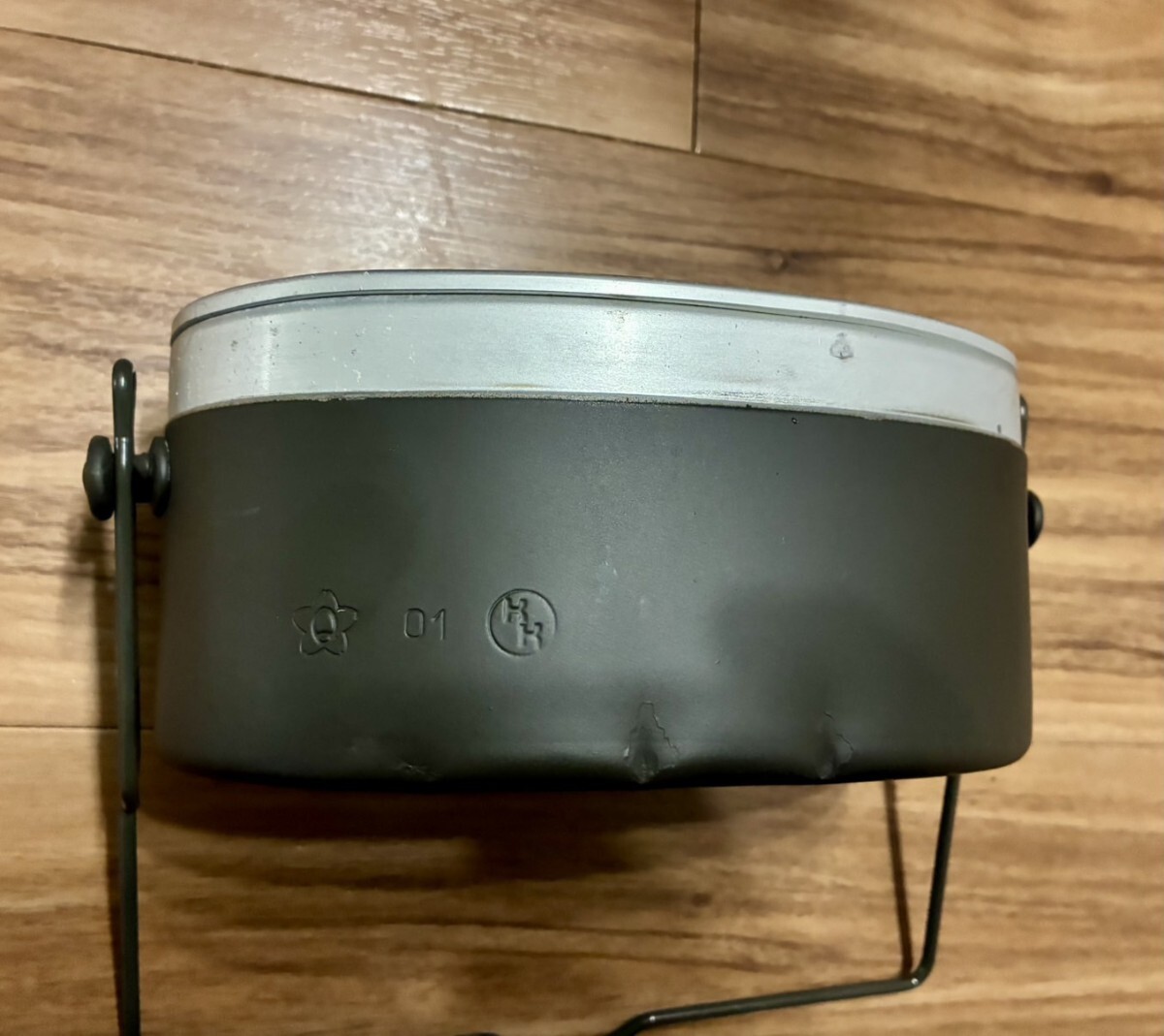 陸上自衛(wèi)隊 戦闘飯盒2型　刻印有り　飯ごう　はんごう　戦闘裝著セット　兵式飯盒　サバイバル　ソロキャンプ　2合炊き　演習　日本軍　