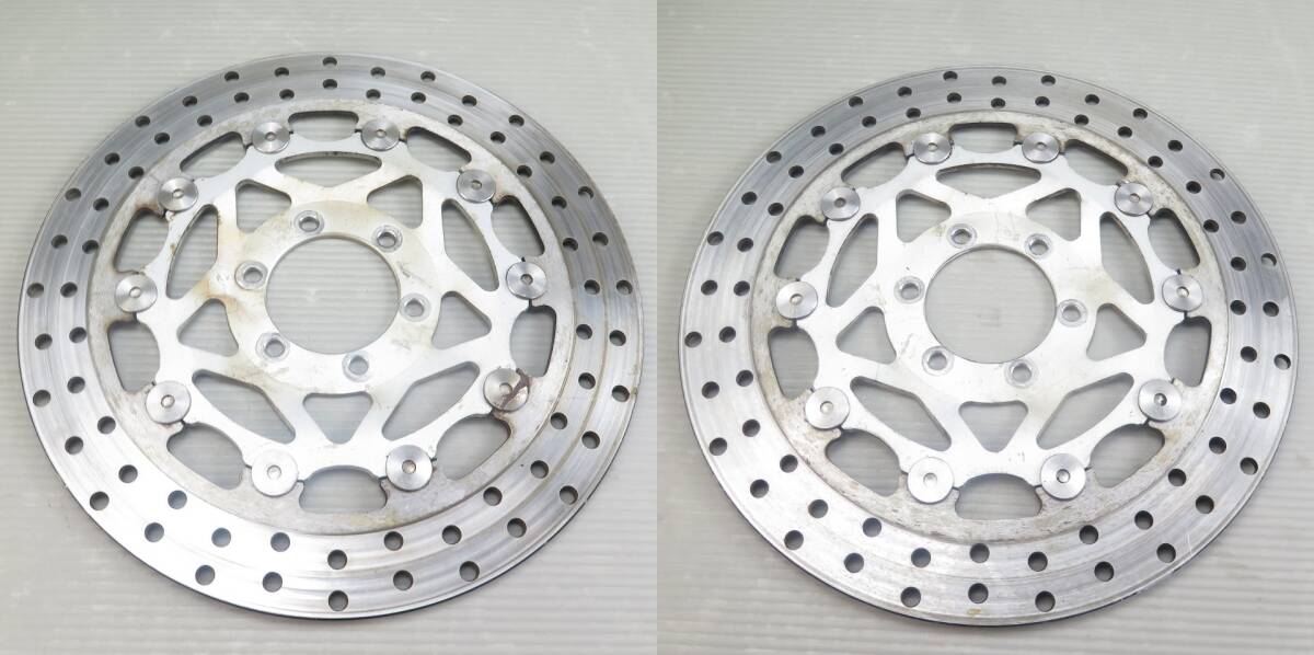 ●SR400 [1JR] / TZR250 3MA 純正フロントディスクローター左右 殘約3.6mm ディスクブレーキ 中古 ヤマハ 3HT 2H6 RH01J SR500 KR061224