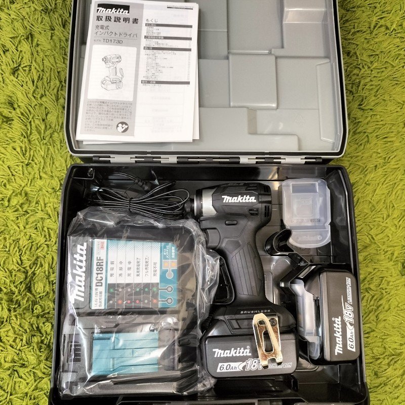 【TH-9920】未使用 makita マキタ 充電式インパクトドライバ TD02GRDX ブルー2台セット 〇〇 MAKITA マキタ 充電式インパクトドライバ 18v ケース付 TD173D