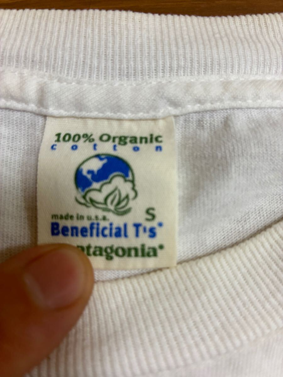 patagonia パタゴニア　p6 ベネフィシャルtシャツ 半袖Tシャツ 白 リズムコラボtシャツ Ｓサイズ　ヴィンテージ 