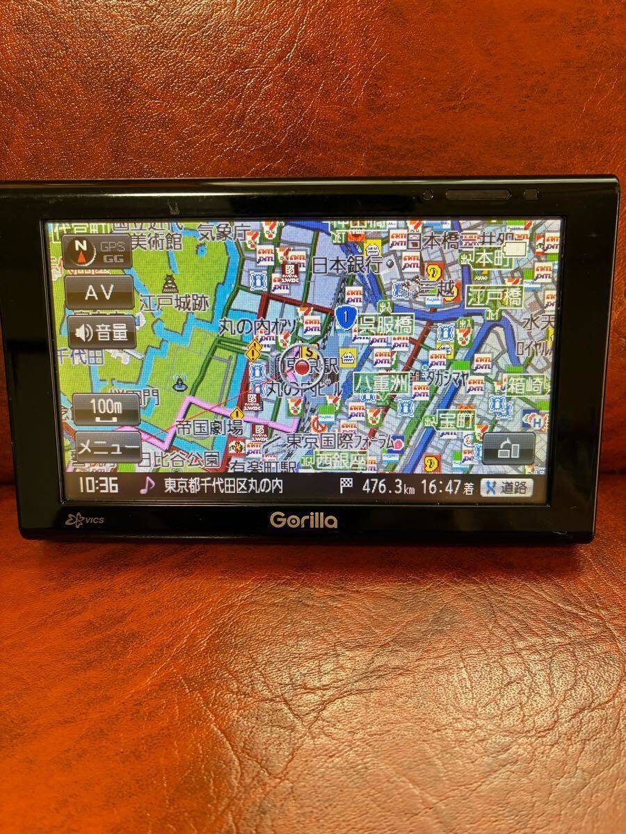 サンヨー SANYO Gorilla NV-SB570DT SSD ポータブルナビ 5.2V型 カーナビ ゴリラ ワンセグ內(nèi)蔵 Panasonic パナソニック