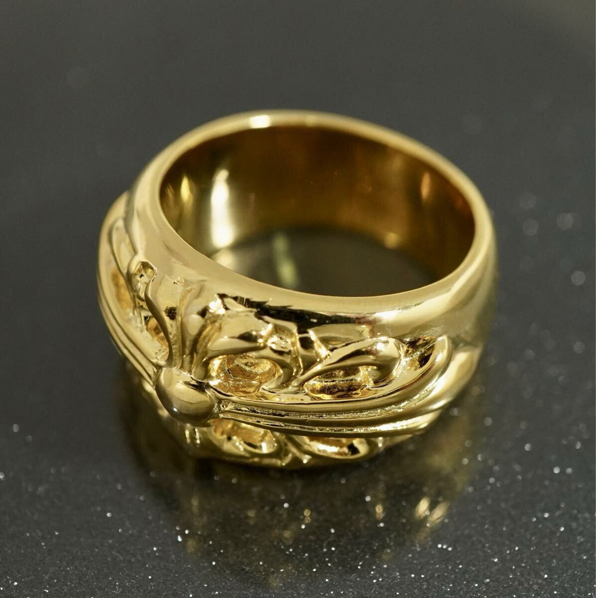 クロムハーツ★フローラルクロスリング/22K/18號/インボイス/CHROME HEARTS