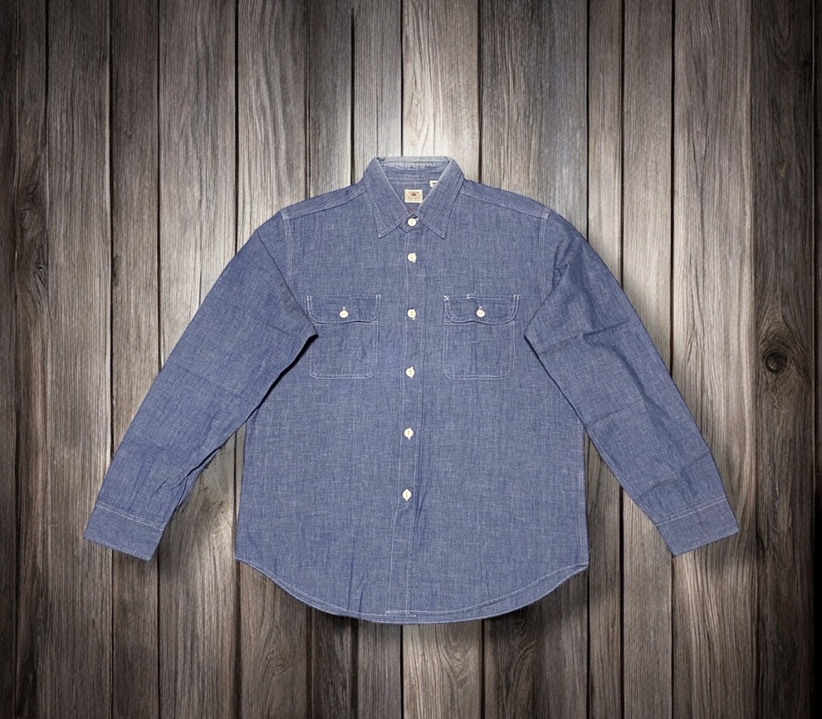 SUGAR CANE シュガーケーン BLUE CHAMBRAY WORK SHIRTS SC25677★L(fēng)サイズ★