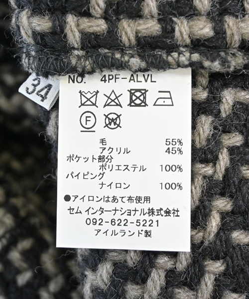 john branigan ノーカラージャケット レディース ジョンブラニガン 中古 古着_画像4