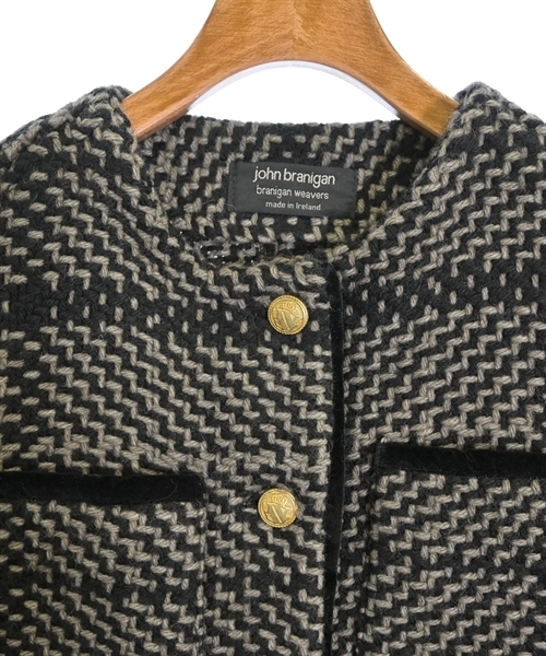 john branigan ノーカラージャケット レディース ジョンブラニガン 中古 古着_画像5