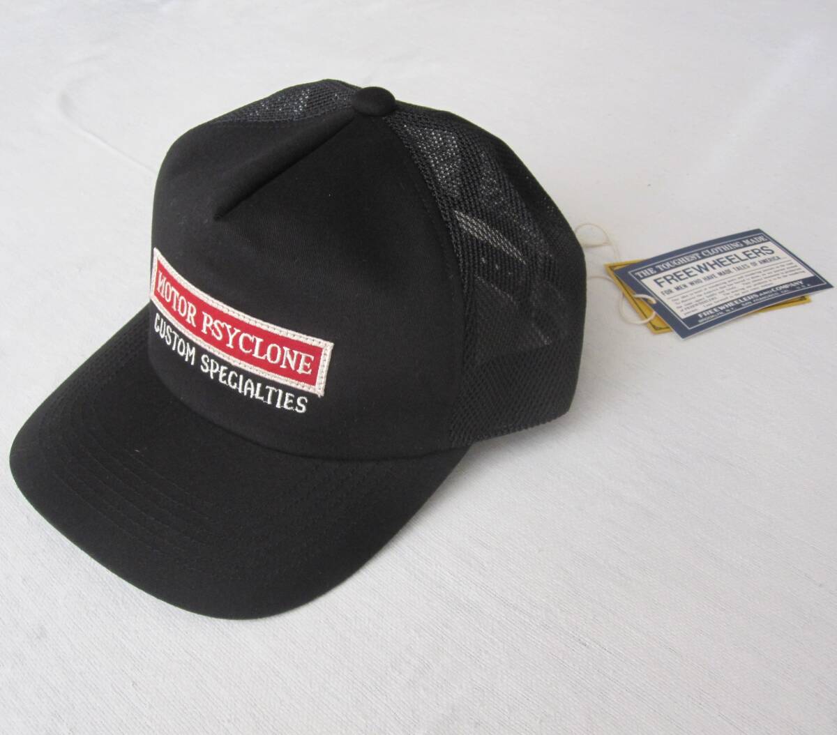 ☆新品 フリーホイーラーズ トラッカーキャップ “CUSTOM SPECIALTIES” 黒 / MOTOR PSYCLONE GARAGE SERIES / Freewheelers