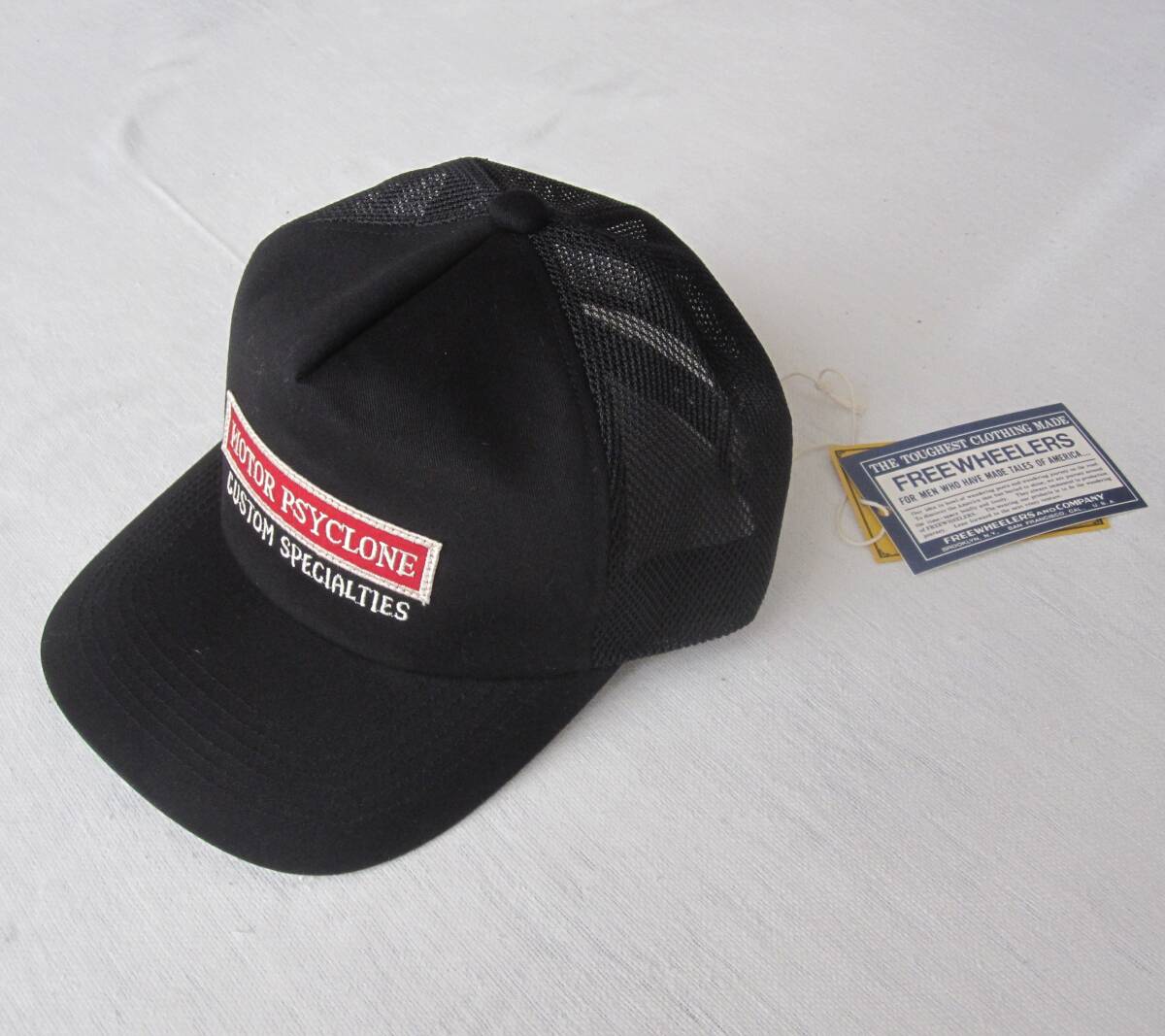 ☆新品 フリーホイーラーズ トラッカーキャップ “CUSTOM SPECIALTIES” 黒 / MOTOR PSYCLONE GARAGE SERIES / Freewheelers
